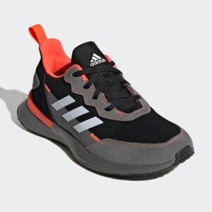 Adidas Rapidarun Elite J Sneakers Youth Kids Gray Orange Size 4